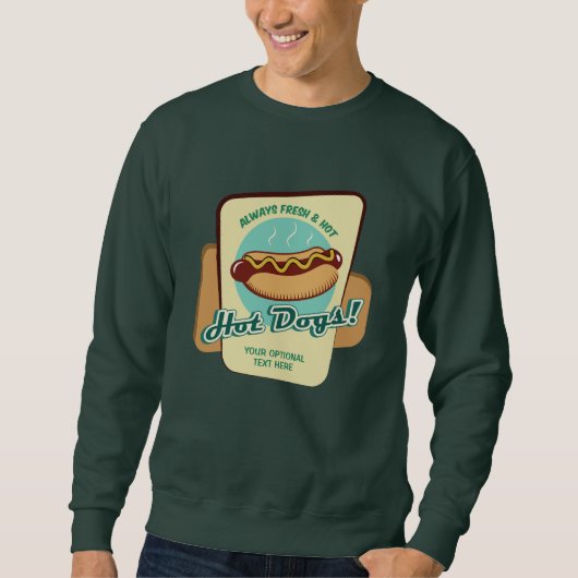 Hot Dog für benutzerdefinierten Text Sweatshirt (Vorderseite)