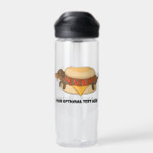 Hot Dog für benutzerdefinierten Text Trinkflasche (Rückseite)
