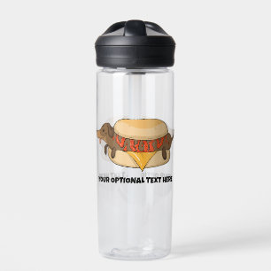 Hot Dog für benutzerdefinierten Text Trinkflasche