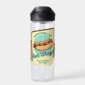 Hot Dog für benutzerdefinierten Text Trinkflasche (Rückseite)