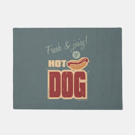 Hot Dog Fußmatte (Vorderseite)