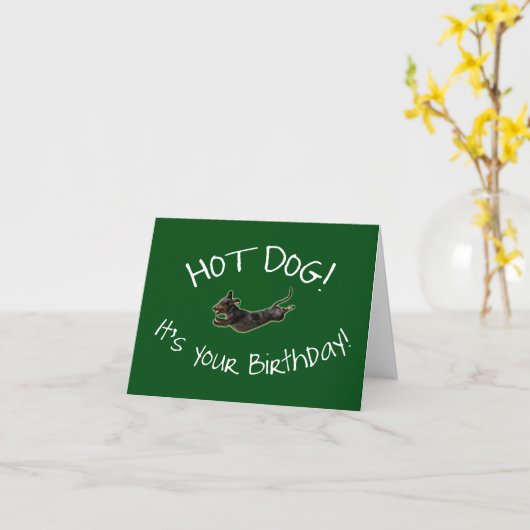 Hot Dog! Geburtskarte Karte (Gelbe Blume)