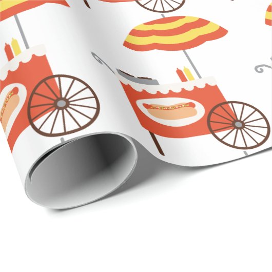 Hot Dog Geschenkpapier (Rolleneckpunkt)