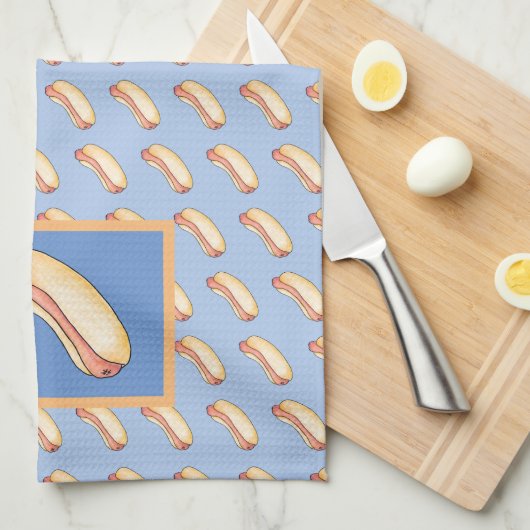 Hot Dog Geschirrtuch (Viertel Falte)