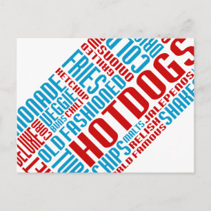 Hot Dog Geschwätz Postkarte