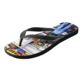 Hot Dog Gott, New York City Badesandalen (Schrägansicht)