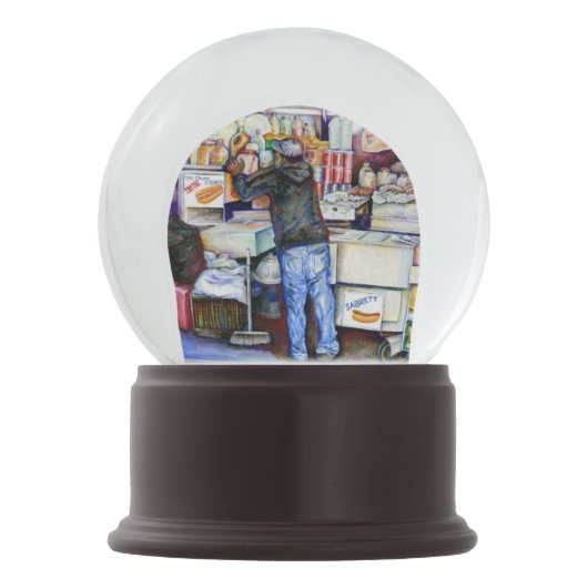 Hot Dog Gott, New York City Schneekugel (Rückseite)