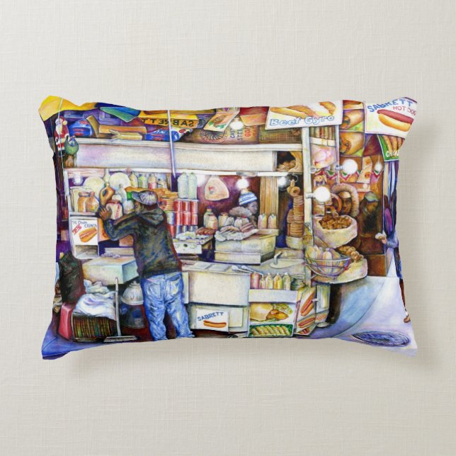 Hot Dog Gott, New York Dekokissen (Vorderseite)