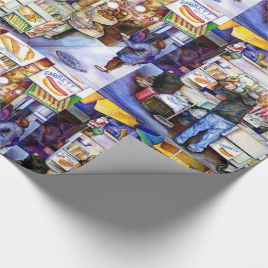 Hot Dog Gott, New York Geschenkpapier (Ecke)