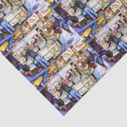 Hot Dog Gott, New York Seidenpapier (Ausschnitt)