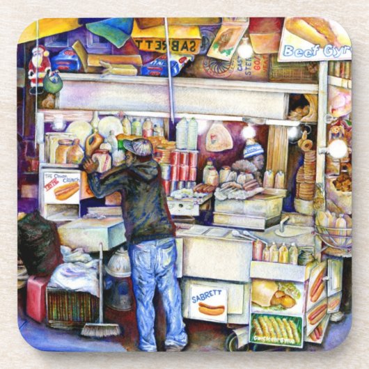 Hot Dog Gott, New York Untersetzer (Vorderseite)