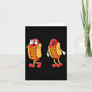 Hot Dog Griddy Dance Hotdog 4. Juli Jungs Kinder Karte