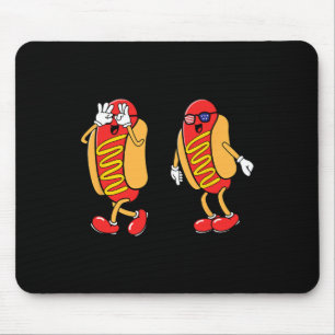 Hot Dog Griddy Tanz Hotdog 4. Juli Jungen Kinder  Mousepad