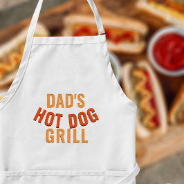 Hot Dog Grill Summer Backyard Vaters GRILLEN Mens  Lange Schürze