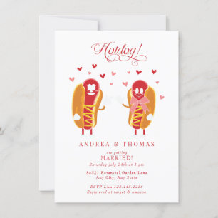 Hot Dog   GRILLEN   Paare Brautparty Einladung