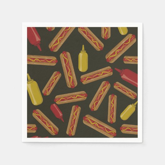 Hot Dog GRILLEN Serviette (Vorderseite)