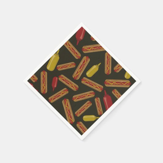 Hot Dog GRILLEN Serviette (Ecke)