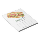 Hot Dog GRILLEN Time Capsule Message Notizblock (angewinkelt)