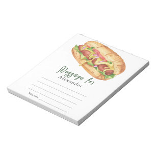 Hot Dog GRILLEN Time Capsule Message Notizblock