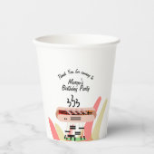 Hot Dog Grilling Birthday Party Cookie Pappbecher (Vorderseite)
