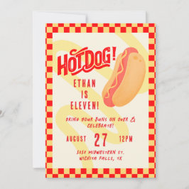 Hot Dog! Grillparty-Thema, Geburtstag für jedes Al Einladung