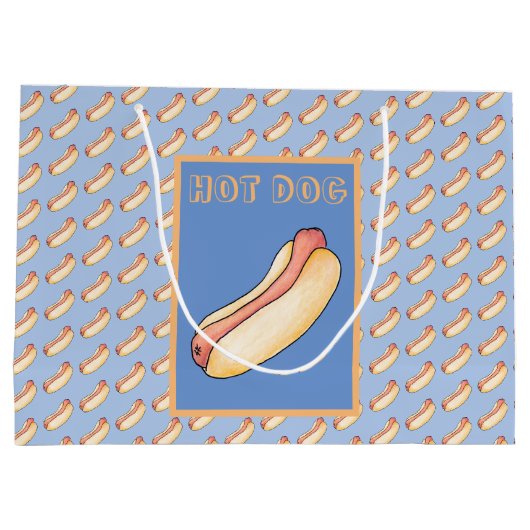 Hot Dog Große Geschenktüte (Rückseite)