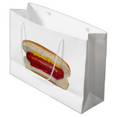 Hot Dog Große Geschenktüte (Vorderseite Schrägansicht)