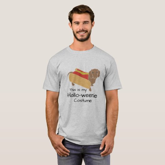 Hot Dog Hallo-Würstchen Funny Weiner Dog T-Shirt (Vorne ganz)