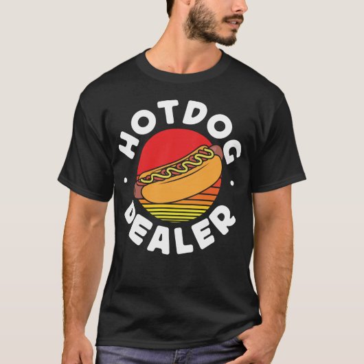 Hot Dog Hot Dog Händler Retro T-Shirt (Vorderseite)