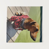 Hot Dog Hot Owner Wandteppich (Vorderseite (Horizontal))