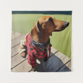 Hot Dog Hot Owner Wandteppich (Vorderseite)