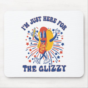 Hot Dog ich bin gerade hier für den glänzenden glü Mousepad