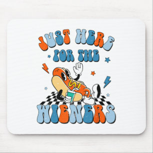 Hot Dog Ich bin gerade hier für die Dackeln 4. Jul Mousepad