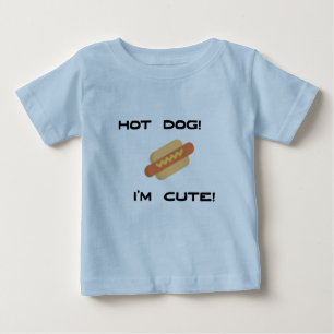 Hot Dog Ich bin Niedlich in Blue Baby T-shirt
