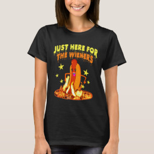 Hot Dog ich bin nur hier für die Dackeln T-Shirt