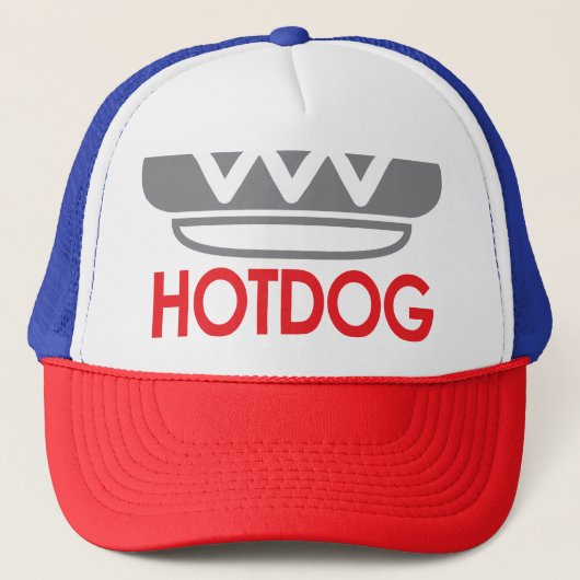 Hot Dog Icon Truckerkappe (Vorderseite)