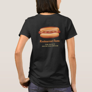 Hot-Dog-Illustration Benutzerdefiniertes Fast-Food T-Shirt