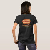Hot Dog Illustration Custom Fast Food Restaurant T-Shirt (Schwarz voll)