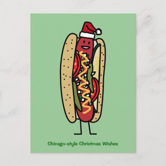 Hot Dog im Chicagoer Stil Weihnachten Weihnachtsma (Vorderseite)
