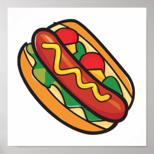 Hot Dog im Knochen Poster