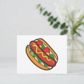 Hot Dog im Knochen Postkarte (Stehend Vorderseite)