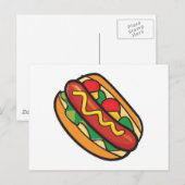 Hot Dog im Knochen Postkarte (Vorne/Hinten)