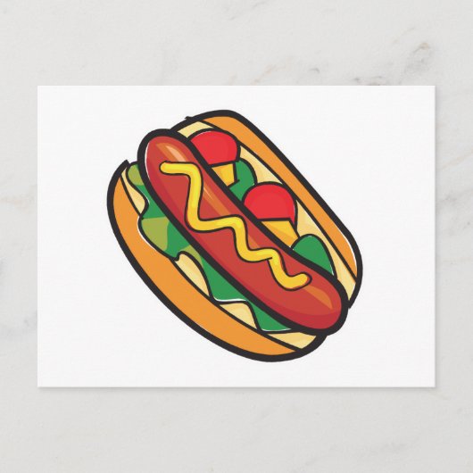 Hot Dog im Knochen Postkarte (Vorderseite)