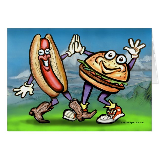 Hot Dog in Hamburger (Vorderseite (Horizontal))