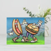 Hot Dog in Hamburger Card (Stehend Vorderseite)