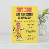 Hot Dog jemand widerspricht GRILLEN Einladung (Stehend Vorderseite)