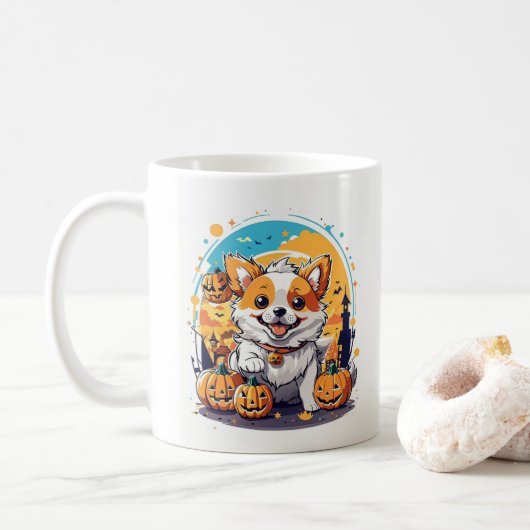 Hot Dog Kaffee Combo Witziges Design für Dog Kaffe Kaffeetasse (Mit Donut)