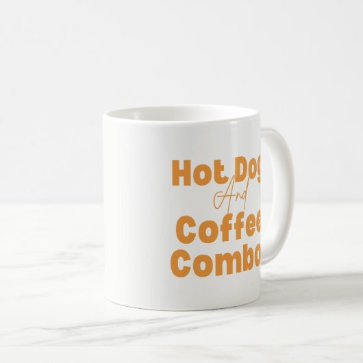 Hot Dog Kaffee Combo Witziges Design für Dog Kaffe Kaffeetasse (VorderseiteRechts)