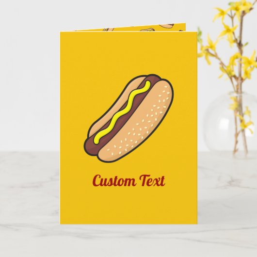 Hot Dog Karte (Gelbe Blume)