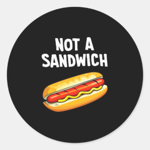 Hot Dog kein Sandwich Performance Runder Aufkleber